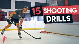 15 HOCKEY SHOOTING DRILLS PERFECT FOR AT HOME 🏒 [upl. by Rosamond]