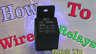 How To Wire A Relay  Quick Tip [upl. by Annawot]