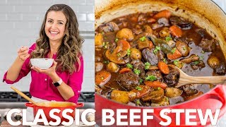 Classic Beef Stew Recipe For Dinner  Natashas Kitchen [upl. by Eatnad]