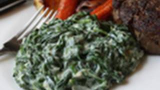 Creamed Spinach Recipe  Steakhouse Creamed Spinach [upl. by Nalo]