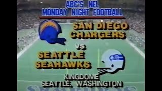 1986 Week 5 MNF  Chargers vs Seahawks [upl. by Araet]