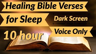 Healing Bible Verses for Sleep Voice Only 10 Hour Relaxation Music [upl. by Jurkoic]