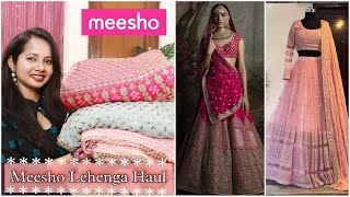 Meesho Lehenga Haul under Rs 1300  UNBOXING DESIGNER LEHENGAS  Ranjana R [upl. by Nottnerb]