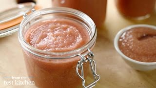 DIY Pink Applesauce Recipe  From the Test Kitchen [upl. by Alyakem659]