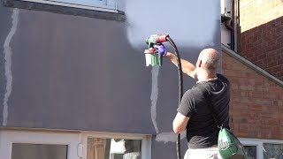 Applying Masonry Paint With Bosch PFS 3000  2 [upl. by Darcey]