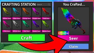 CRAFTING CHROMA SEER GODLY KNIFE AGAIN [upl. by Eenej530]