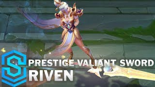 Prestige Valiant Sword Riven Skin Spotlight  League of Legends [upl. by Yanttirb]