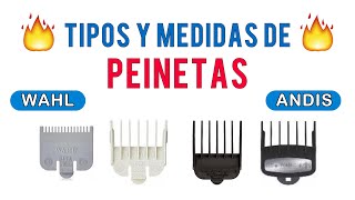 TIPOS Y MEDIDAS de las PEINETAS de Maquinas de Cortar Cabello [upl. by Marillin]