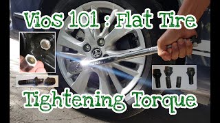 Know your Toyota VIOS Wheel Nut Tightening Torque [upl. by Ardnat735]