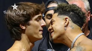 SOCIAL GLOVES YOUTUBE VS TIKTOK FULL WEIGH IN COVERAGE🥊🥊🥊 [upl. by Einaoj]