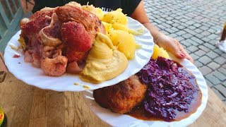 Traditional GERMAN FOOD in BERLIN  HUGE Eisbein and Boulette  Berlin Weisse  BERLIN FOOD [upl. by Harrell483]