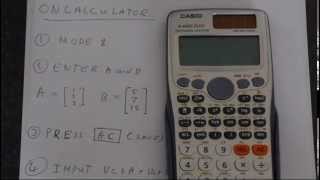 Vector Cross Product Using Casio Fx991ES Plus [upl. by Winser]