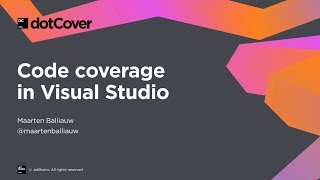 dotCover for code coverage in Visual Studio [upl. by Narot187]