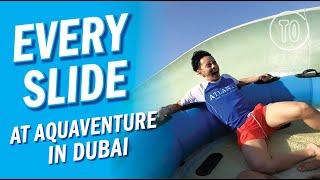 Aquaventure Waterpark Dubai EVERY WATER SLIDE POV [upl. by Yanej]