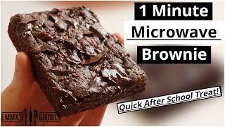 1 Minute Microwave BROWNIE  The EASIEST Chocolate Brownie Recipe [upl. by Sergei]