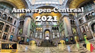 🇧🇪 Walking Tour AntwerpenCentraal Railway Station  Antwerp Belgium  4K Ultra HD 60 fps [upl. by Neeli43]