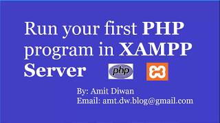 How to run first PHP program in XAMPP Server [upl. by Anatnom]