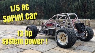 15 RC Sprint Car  drivetrain completed Hybrid system reveal [upl. by Humbert673]