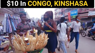 What Can 10 Get In CONGO KINSHASA Most Expensive City In Africa [upl. by Millwater]