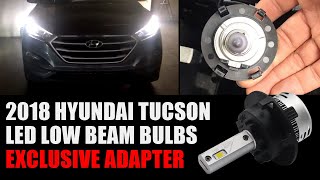 2018 Hyundai Tucson OEM Halogen Headlight TO H7 LED Bulb Conversion W Custom Adapter [upl. by Gratiana98]