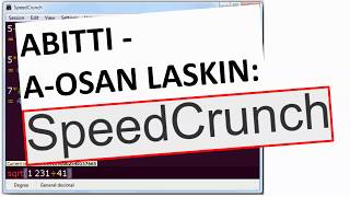 ABITTI  Aosan laskin SpeedCrunch [upl. by Lyndy]