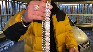 2024 MOST AFFORDABLE ICED CHAIN  Adamans 20MM Monaco Chain [upl. by Suqram]