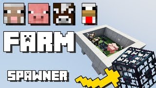 Minecraft Pig Cow Sheep and Chicken Farm With Spawner [upl. by Ella36]