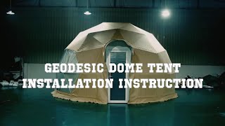 6M Geodesic Dome Tent Installation Instruction Step by Step [upl. by Goat]