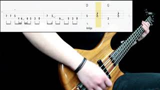 Guns N Roses  Welcome To The Jungle Bass Only Play Along Tabs In Video [upl. by Cullan]