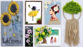 10 super easy Wall Hanging Craft Ideas with different Waste Material [upl. by Routh559]