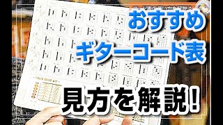 おすすめギターコード表の見方を解説！【ギターレッスン】 [upl. by Aisena]