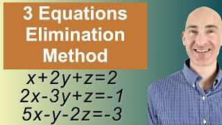 Solving Systems of 3 Equations Elimination [upl. by Concha]