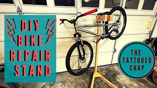 DIY BIKE REPAIR STAND Easy to build cheap DIY mountain bike stand [upl. by Janis]