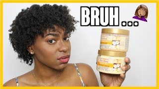 NEW Creme of Nature Pure Honey Line Honest Review on 4c Natural Hair [upl. by Oicnevuj]