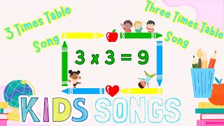 The 3 Times Table Song Multiplying by 3  Silly School Songs [upl. by Cirnek]