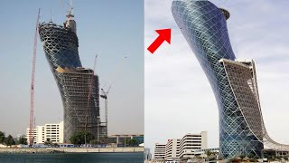 How Engineers made Impossible Tower in Abu Dhabi  Capital Gate Abu Dhabi [upl. by Drews]