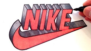 How to Draw Nike Logo in 3D  Best on Youtube [upl. by Akzseinga]