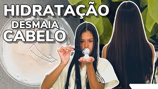 FIZ UMA HIDRATAÇÃO DESMAIA CABELO CASEIRO  Cabelo Alinhado e Sem Frizz [upl. by Nella942]