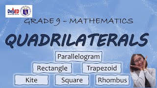 Quadrilaterals Grade 9  TAGALOG [upl. by Gies]