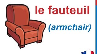 French Lesson 88  Furniture in French Vocabulary Les meubles en français Los muebles en francés [upl. by Lindi987]