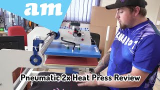 Pneumatic Dual Head Heat Press Review Pressure amp Temperature Adjustment and Operation Guide [upl. by Aillemac836]