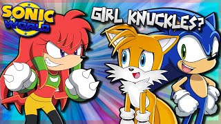 Sonic Tails amp FEMALE KNUCKLES  Sonic Tails amp Knuxie Play Sonic World [upl. by Ahsele712]