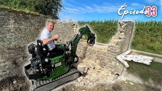 On casse le mur en pierre de lentrée partie 1  EP03  Vlog rénovation maison [upl. by Dremann]