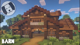 Minecraft How To Build A Barn Tutorial [upl. by Attayek75]