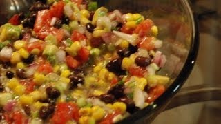 How to make Texas Caviar AKA Mexican Caviar Recipe  by foodjazz [upl. by Netsyrk]