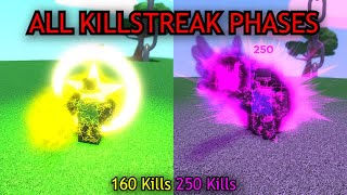 All KILLSTREAK Phases  Slap Battles Extension [upl. by Aztiraj660]