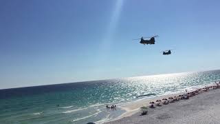 CH47 flyover of Miramar beach  Sept 19 2018 [upl. by Meneau763]