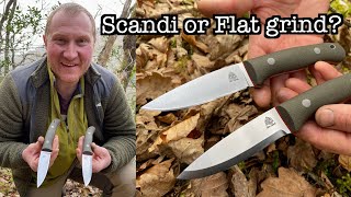 Scandi grind or Flat grind on a Bushcraft knife [upl. by Kidder]