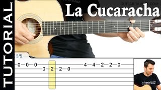 Cómo tocar La Cucaracha en guitarra Completo Melodía fácil guitarraviva [upl. by Somar]