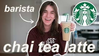 How To Make A Starbucks Chai Tea Latte At Home  by a barista [upl. by Lein]